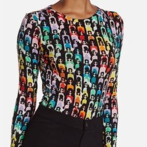 Alice + Olivia ‘rainbow Stace Face’ blouse